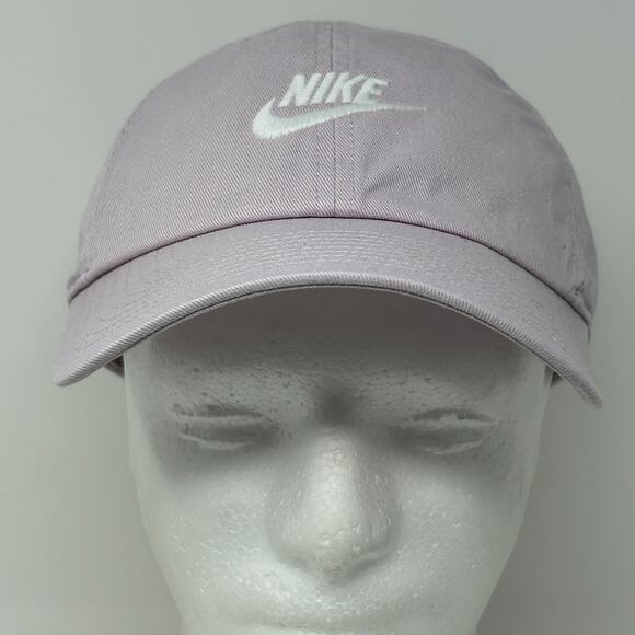 Nike Sportswear Heritage86 Futura Washed Hat Cap Logo 6 Panel Strapback Purple - Picture 2 of 10